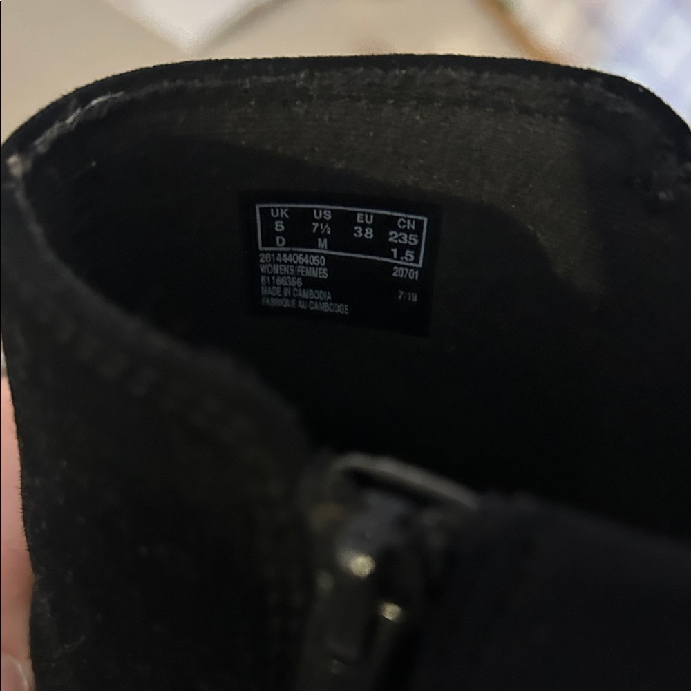 Clarks Black Suede Ankle Booties - Picture 5 of 5